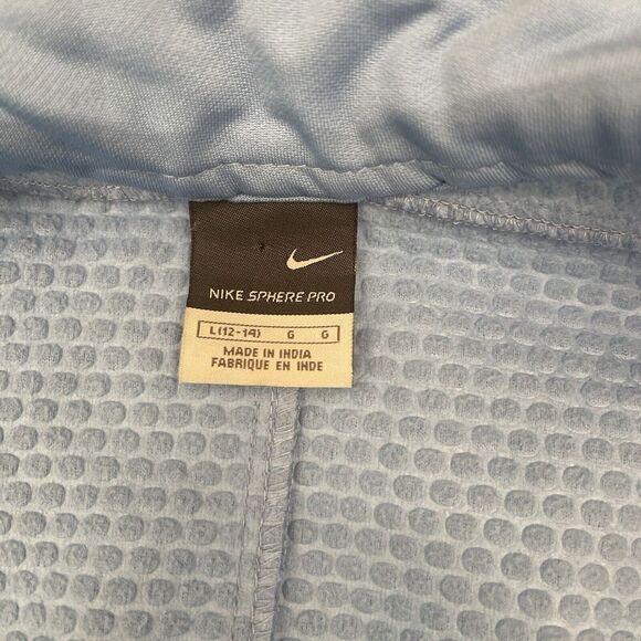 Nike Shere Pro Running Gilet Vest Womens Size L Blue Texture Full Zip Reflective - Picture 4 of 8